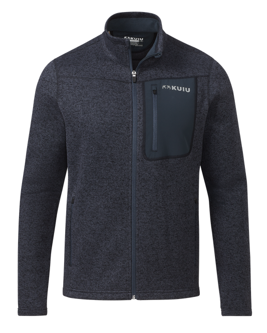 Base Camp Full Zip Sweater | Steel Blue Heather