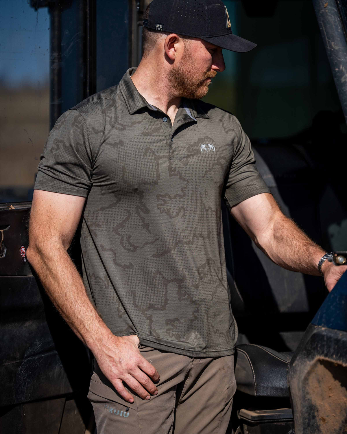 KUIU Performance Polo | Heather Black