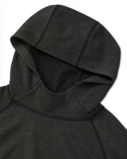 Canyon Waffle Hoodie | Steel Blue Heather