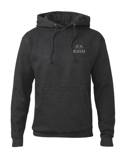 KUIU Topo Back Logo Hoodie | Charcoal