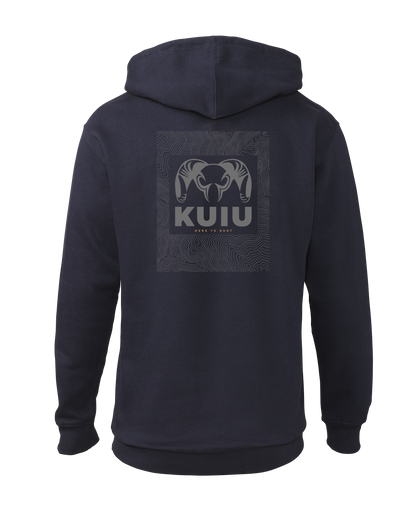 KUIU Topo Back Logo Hoodie | Charcoal