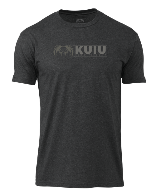 KUIU Here to Hunt Logo T-Shirt | Charcoal