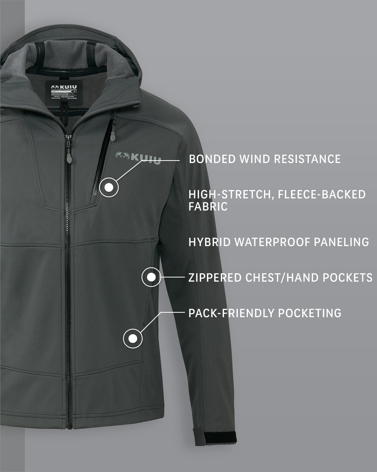 Axis Hybrid Hooded Jacket | Verde