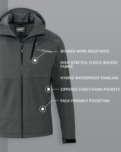 Axis Hybrid Hooded Jacket | Verde