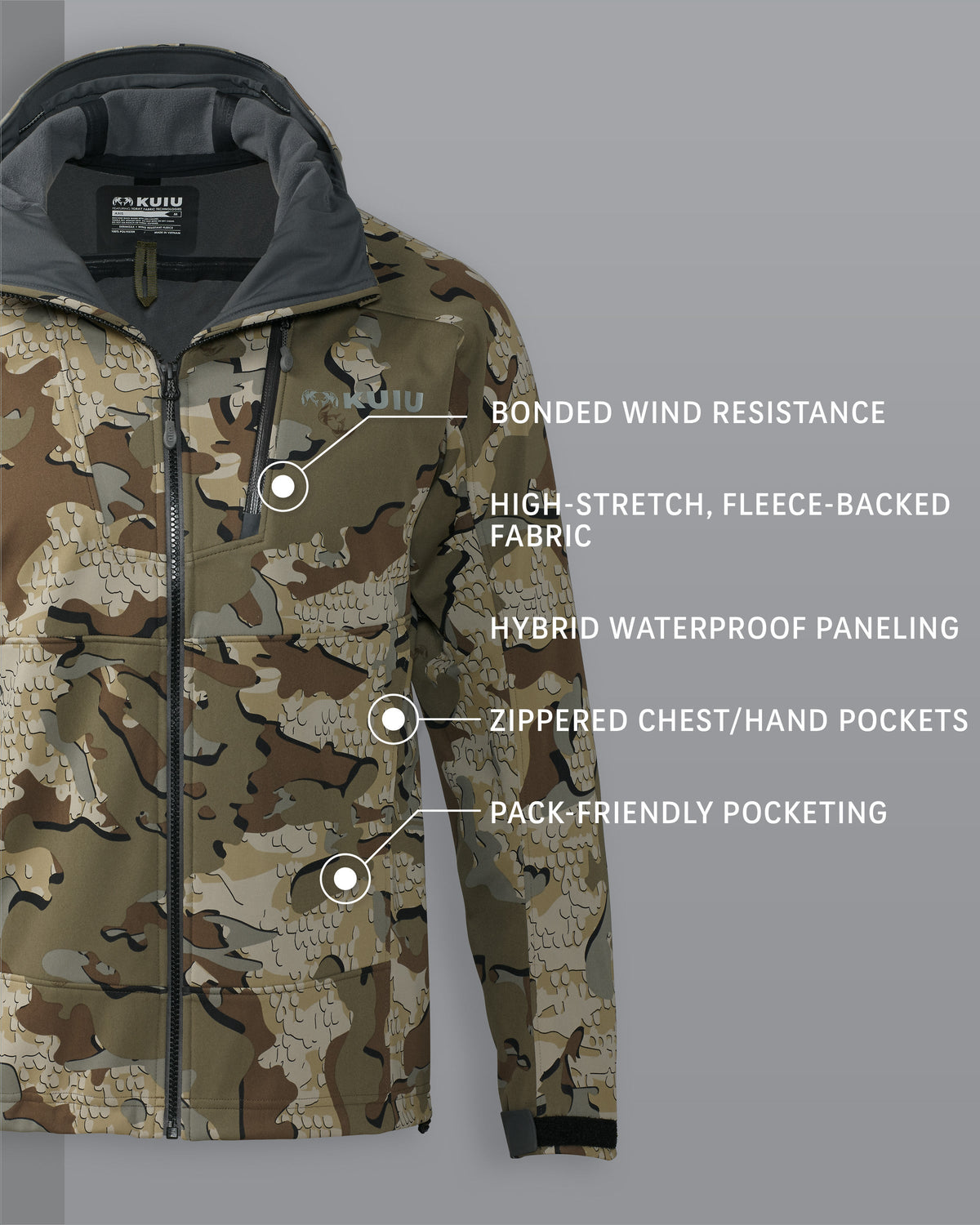 Axis Hybrid Hooded Jacket | Verde