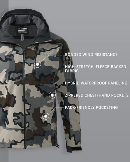 Axis Hybrid Hooded Jacket | Verde