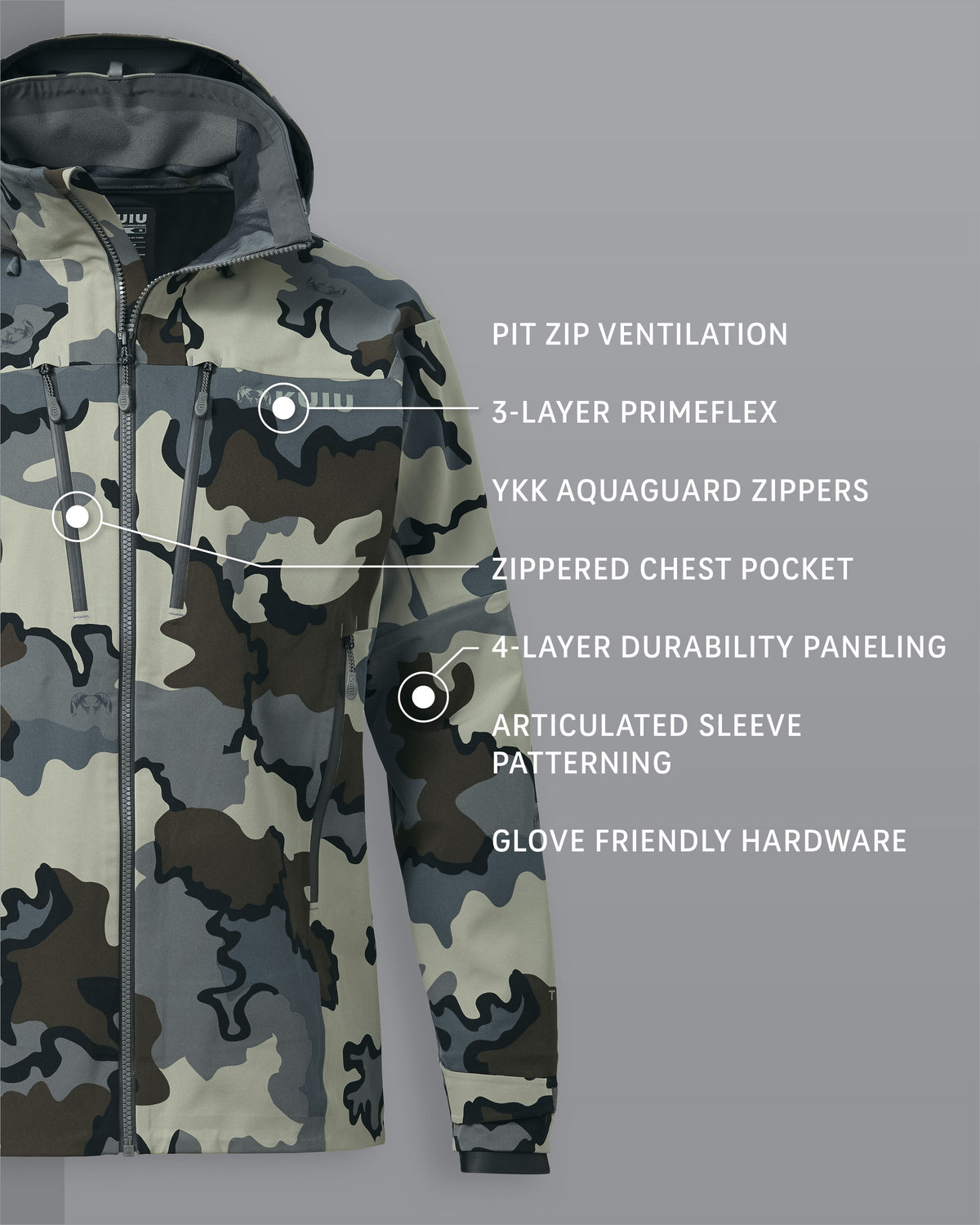 Yukon TR Rain Jacket | Ash